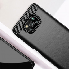 XIAOMI Poco X3 NFC Case Carbon Elegant  Black 