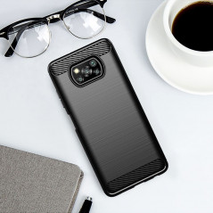 XIAOMI Poco X3 Case Carbon Elegant  Black 