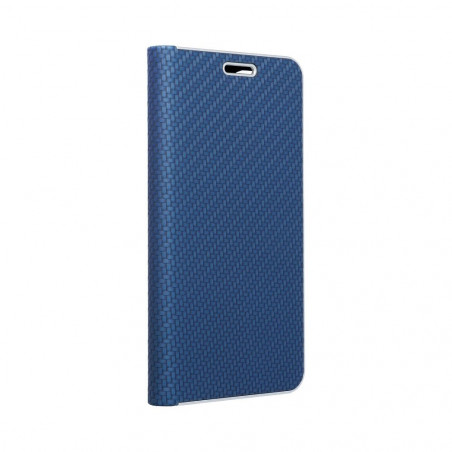 Samsung Galaxy A53 5G Wallet Cases LUNA Book Carbon Carbon Fibre, Elegant  Blue 