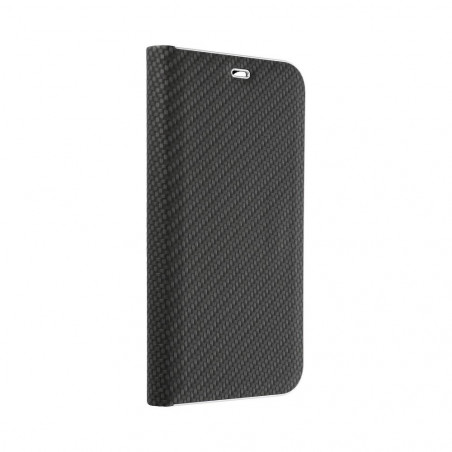 Samsung Galaxy A33 Wallet Cases LUNA Book Carbon Carbon Fibre, Elegant  Black 