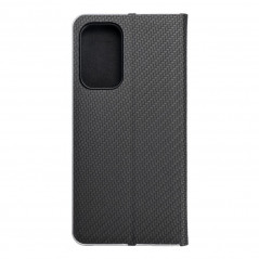 Samsung Galaxy A33 Wallet Cases LUNA Book Carbon Carbon Fibre, Elegant  Black 