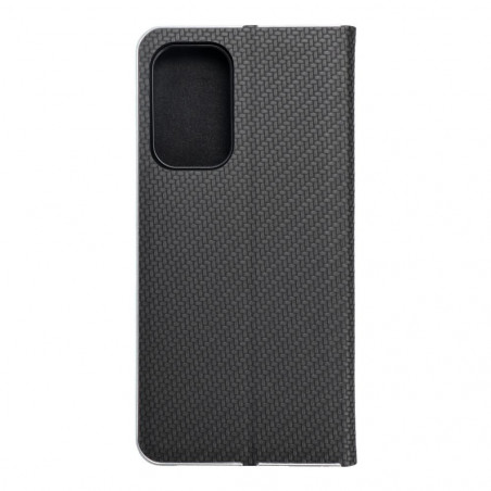 Samsung Galaxy A33 Wallet Cases LUNA Book Carbon Carbon Fibre, Elegant  Black 