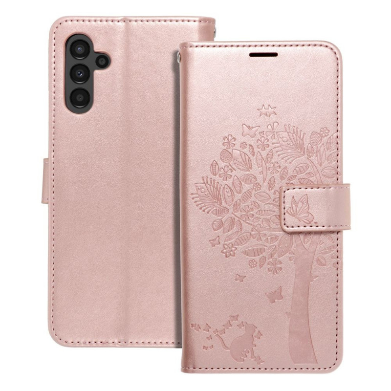 Samsung Galaxy A13 LTE Wallet Cases MEZZO Book Tree  Rose gold 