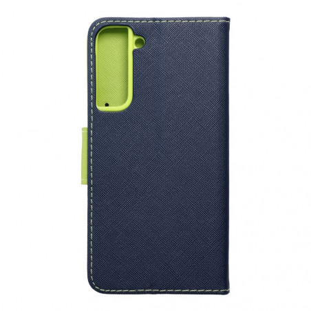 Samsung Galaxy S22 Plus Wallet Cases Fancy Book Navy / Lime 