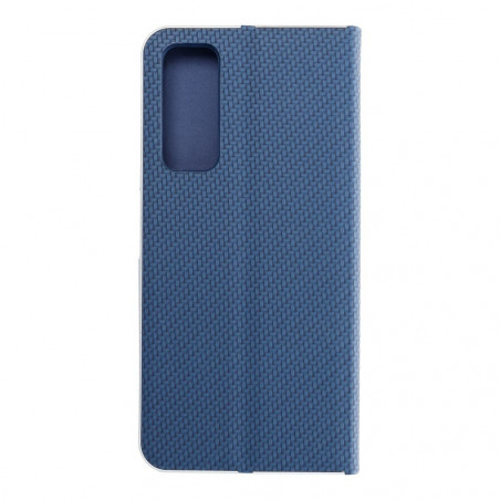 Huawei P Smart 2021 Wallet Cases LUNA Book Carbon Carbon Fibre, Elegant  Blue 