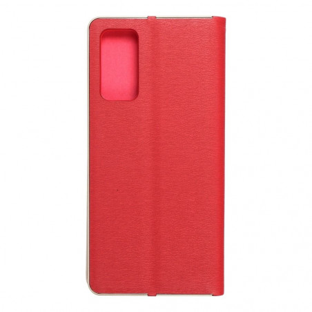 Samsung Galaxy S20 FE 5G 2022 Wallet Cases LUNA Book Gold Elegant Red