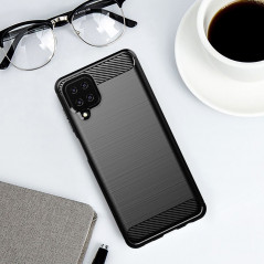 Samsung Galaxy A12 Case Carbon Elegant  Black 