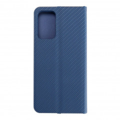 Samsung Galaxy A72 5G Wallet Cases LUNA Book Carbon Carbon Fibre, Elegant  Blue 