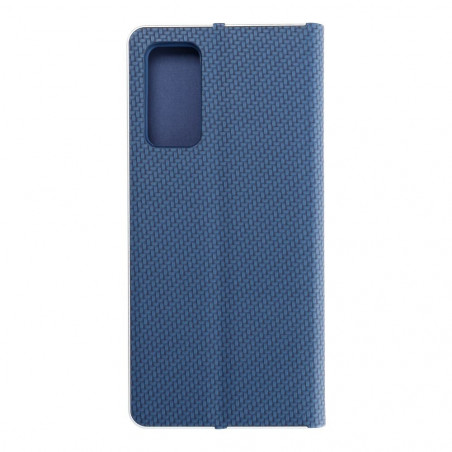 Samsung Galaxy S20 FE 5G 2022 Wallet Cases LUNA Book Carbon Carbon Fibre, Elegant  Blue