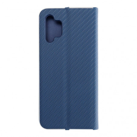 Samsung Galaxy A32 LTE Wallet Cases LUNA Book Carbon Carbon Fibre, Elegant  Blue 