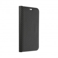 XIAOMI Poco M3 Pro Wallet Cases LUNA Book Carbon Carbon Fibre, Elegant  Black 