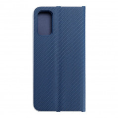 XIAOMI Poco M3 Pro Wallet Cases LUNA Book Carbon Carbon Fibre, Elegant  Blue 