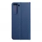 Samsung Galaxy S21 FE 5G Wallet Cases LUNA Book Carbon Carbon Fibre, Elegant  Blue 