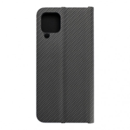 Samsung Galaxy A22 LTE Wallet Cases LUNA Book Carbon Carbon Fibre, Elegant  Black 