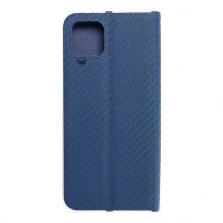 Samsung Galaxy A22 LTE Wallet Cases LUNA Book Carbon Carbon Fibre, Elegant  Blue 