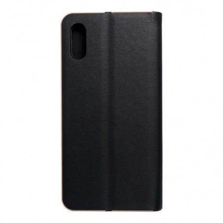 XIAOMI Redmi 9A Wallet Cases LUNA Book Gold Elegant  Black 