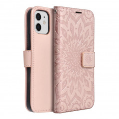 Apple iPhone 12 Wallet Cases MEZZO Book Mandala  Rose gold 