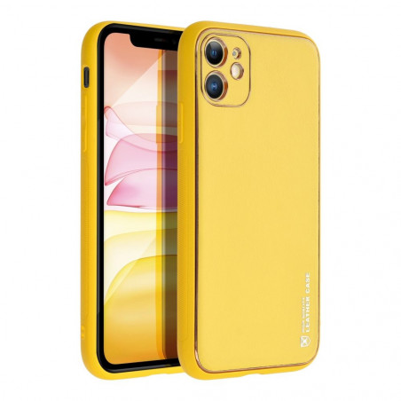 Apple iPhone 11 Case Leather Yellow 