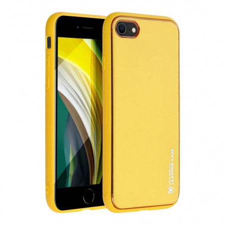 Apple iPhone 7 Case Leather Yellow 