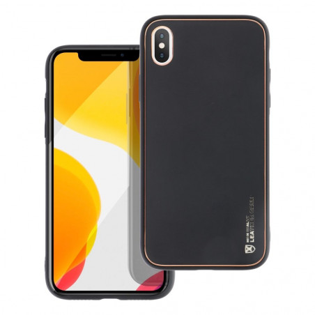 Apple iPhone XS Case Leather Black 