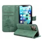 Apple iPhone 13 Pro Wallet Cases MEZZO Book Tree  Green 