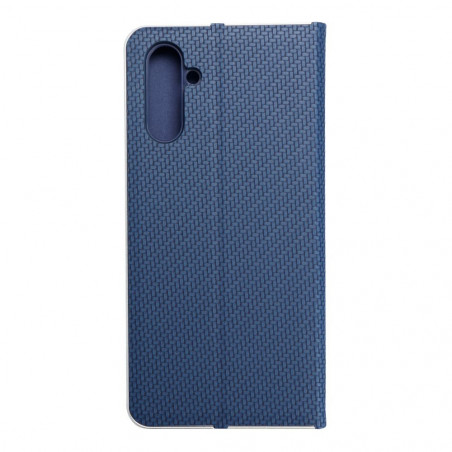 Samsung Galaxy A13 LTE Wallet Cases LUNA Book Carbon Carbon Fibre, Elegant  Blue 