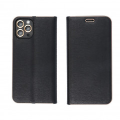 Samsung Galaxy S22 Wallet Cases LUNA Book Gold Elegant  Black 