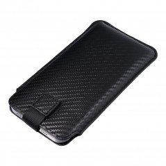 XIAOMI Redmi 9C Univerzálne puzdro Pocket Carbon Carbon pattern  Black 