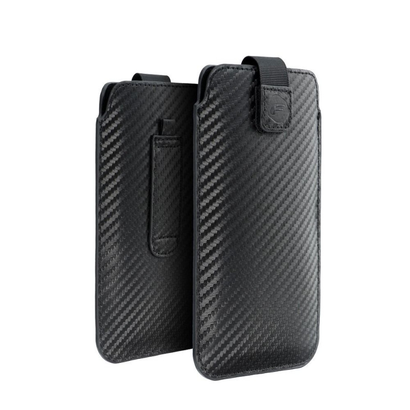 XIAOMI Redmi 9AT Univerzálne puzdro Pocket Carbon Carbon pattern  Black 