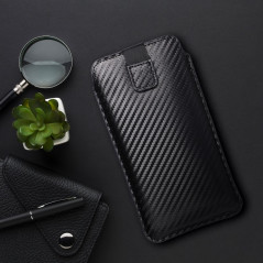 XIAOMI Redmi 9AT Univerzálne puzdro Pocket Carbon Carbon pattern  Black 