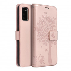 Samsung Galaxy A03 Wallet Cases MEZZO Book Tree  Rose gold 