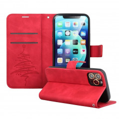 Apple iPhone 13 mini Wallet Cases MEZZO Book Tree  Red 