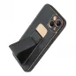 Apple iPhone 13 Case LEATHER Case Kickstand Black 