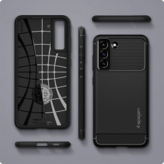 Samsung Galaxy S21 FE 5G Case Spigen Rugged Armor Carbon Fibre, Elegant  Matte black 