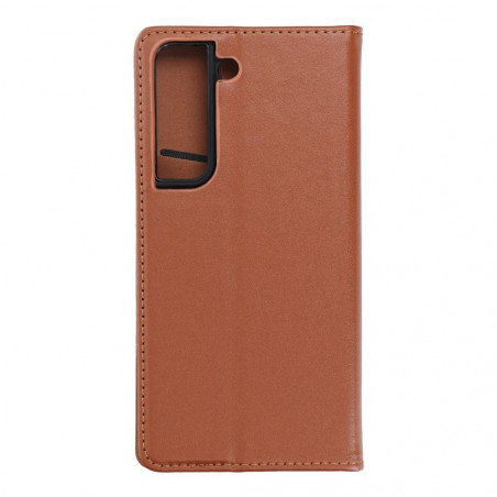 Samsung Galaxy S22 Wallet Cases Leather case SMART PRO Elegant  Brown