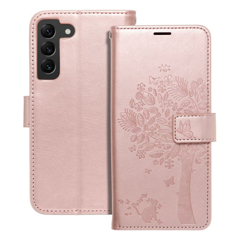 Samsung Galaxy S22 Wallet Cases MEZZO Book Tree  Rose gold 