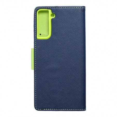 Samsung Galaxy S21 Plus 5G Wallet Cases Fancy Book Navy / Lime 