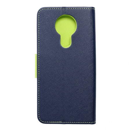 Nokia 3.4 Wallet Cases Fancy Book Navy / Lime 