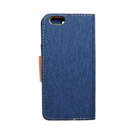 Apple iPhone 6 6S Wallet Cases CANVAS Book Navy blue