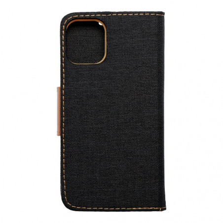 Apple iPhone 12 mini Wallet Cases CANVAS Book Black 