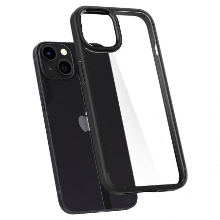 Apple iPhone 13 Case Spigen Ultra Hybrid Crystal clear  Matte black