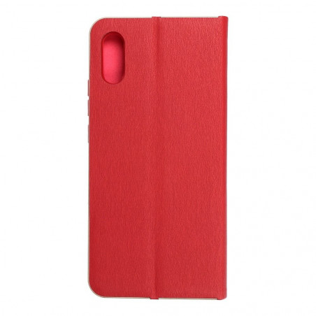 XIAOMI Redmi 9A Wallet Cases LUNA Book Gold Elegant  Red 