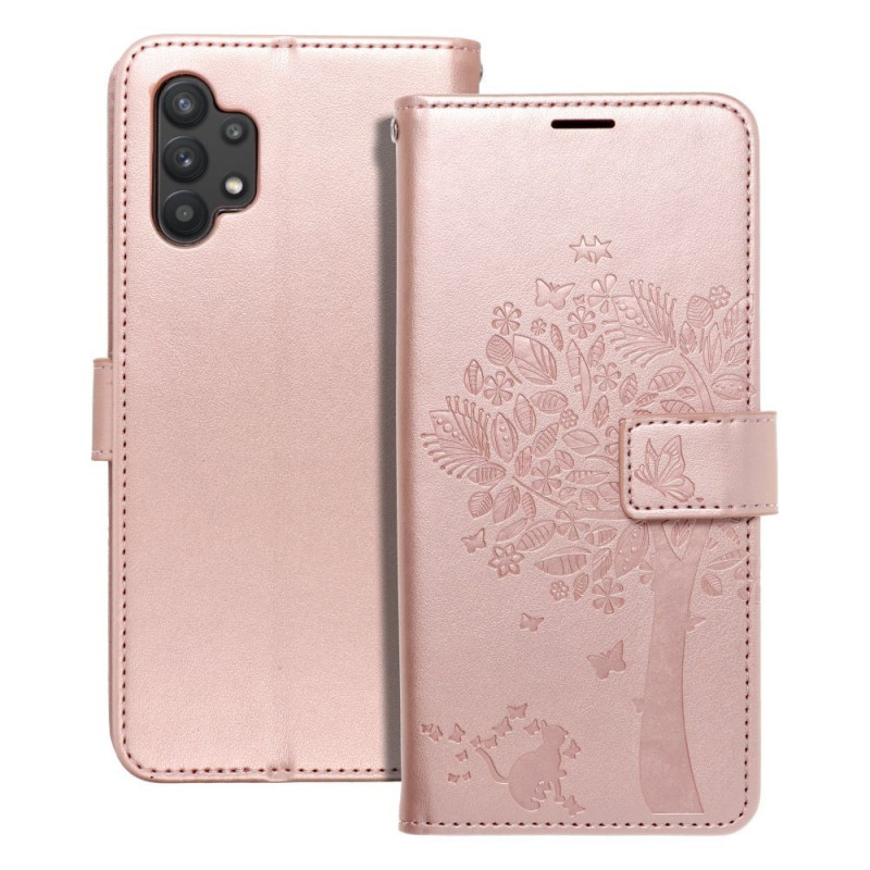 Samsung Galaxy A32 LTE Wallet Cases MEZZO Book Tree  Rose gold 