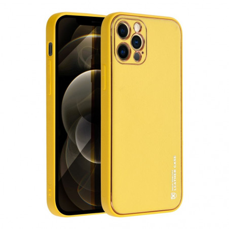 Apple iPhone 12 Pro Case Leather Yellow 