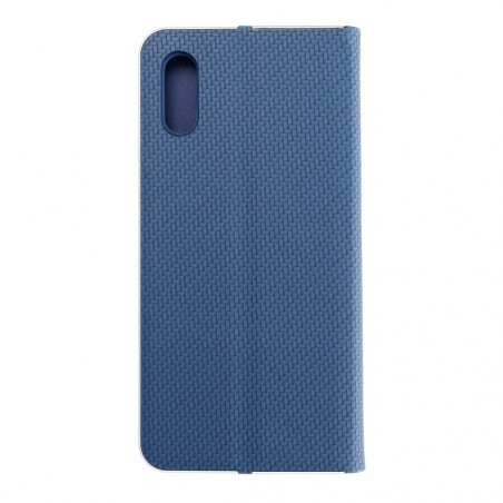 XIAOMI Redmi 9C Wallet Cases LUNA Book Carbon Carbon Fibre, Elegant  Blue 