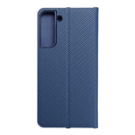 Samsung Galaxy S22 Plus Wallet Cases LUNA Book Carbon Carbon Fibre, Elegant  Blue