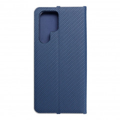 Samsung Galaxy S22 Ultra Wallet Cases LUNA Book Carbon Carbon Fibre, Elegant  Blue 