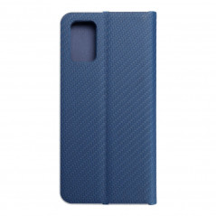 Samsung Galaxy A03 Wallet Cases LUNA Book Carbon Carbon Fibre, Elegant  Blue 