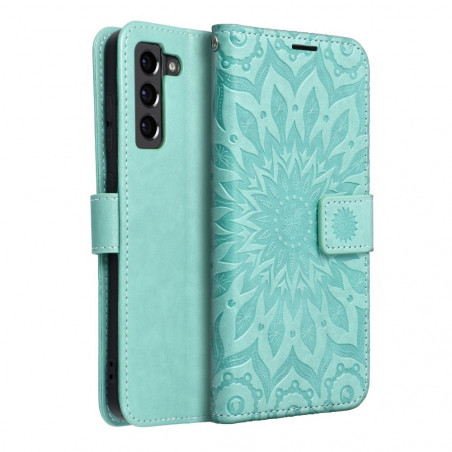 Samsung Galaxy S21 FE 5G Wallet Cases MEZZO Book Mandala  Green 