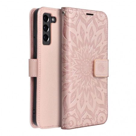 Samsung Galaxy S21 FE 5G Wallet Cases MEZZO Book Mandala  Rose gold 